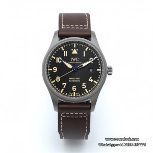 IWC Pilot Mark XVIII 40mm IW327006 Titanium Black Dial Brown Leather Strap V7F A2892