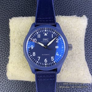 IWC Pilot Mark XVIII 40mm IW328101 Ceramic Blue Dial Blue Rubber Strap V7F A2892
