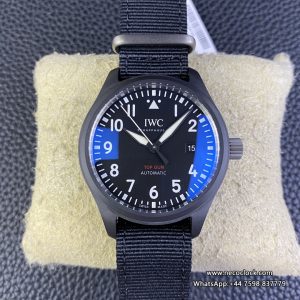 IWC Pilot Mark XVIII TopGun 41mm IW326901 Ceramic Black Dial Black Nylon Strap V7F A2892
