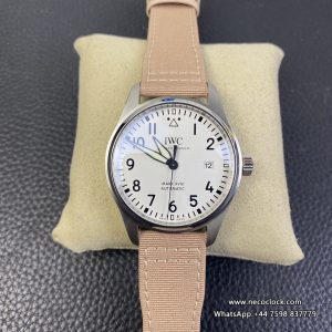 IWC Pilot Mark XVIII 40mm IW327017 White Dial Pink Nylon Strap V7F A2892