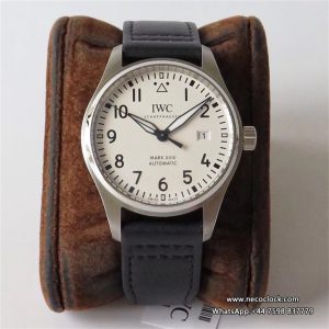 IWC Pilot Mark XVIII 40mm IW327002 White Dial Black Leather Strap V7F A2892