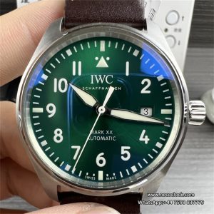 IWC Pilot Mark XX 40mm IW328205 Green Dial Brown Leather Strap V7F A2892