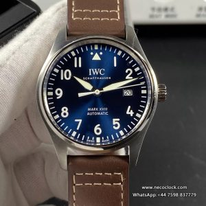 IWC Pilot Mark XVIII 40mm IW327010 Blue Dial Brown Leather Strap V7F A2892