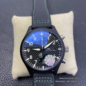 IWC Pilot Chrono TopGun 44mm IW389005 Black Dial Black Leather Strap YLF A7750