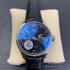 IWC Portugieser 42mm IW500703 Black Dial Black Leather Strap ZF A51011
