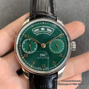 IWC Portugieser 44mm IW503510 Green Dial Black Leather Strap ZF A52850