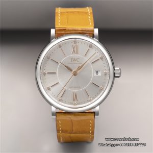 IWC Portofino 37mm Ladies Silver Dial Leather Strap V7F A2892