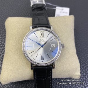 IWC Portofino 37mm Ladies Silver Dial Leather Strap V7F A2892
