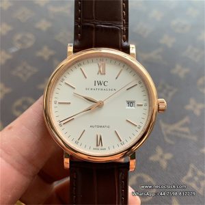 IWC Portofino 40mm IW356504 White Dial Brown Leather Strap V7F A2892