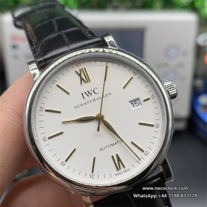 IWC Portofino 40mm IW356517 White Dial Black Leather Strap V7F A2892