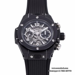 Big Bang Unico Chrono 42mm Blue Ceramic Bezel Skeleton Dial Black Rubber Strap BBF A1280