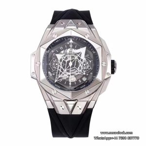 Big Bang Sang Bleu II Chrono 45mm Black Dial Black Rubber Strap BBF A1240