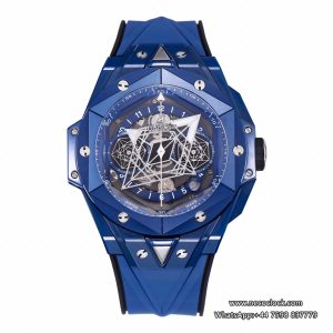 Big Bang Sang Bleu II Chrono 45mm Blue Ceramic Bezel Blue Dial Blue Rubber Strap BBF A1240