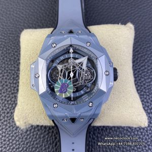 Big Bang Sang Bleu II Chrono 45mm Light Blue Dial Light Blue Rubber Strap BBF A1280