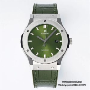 Classic Fusion 42mm Green Dial Green Leather Strap JJ+F A1110