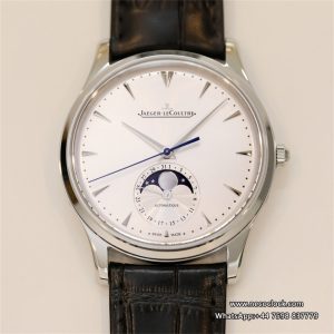 Master Ultra Thin Moon 39mm White Dial Black Leather Strap GF A925