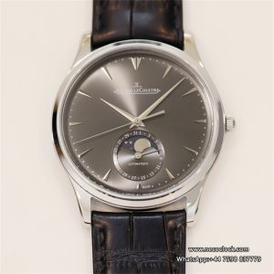 Master Ultra Thin Moon 39mm Grey Dial Black Leather Strap GF A925