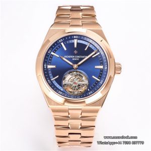 Overseas Tourbillon 42.5mm 6000V RG Blue Dial RG Bracelet BBRF Tourb