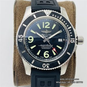 Breitling 42mm SUPEROCEAN Black Dial Black Rubber Strap TF A2824