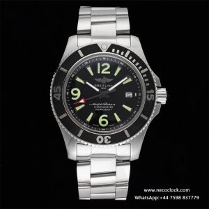 Breitling 42mm SUPEROCEAN Black Dial SS Bracelet TF A2824