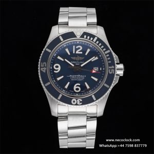 Breitling 42mm SUPEROCEAN Blue Dial SS Bracelet TF A2824
