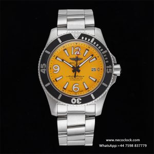 Breitling 42mm SUPEROCEAN Yellow Dial SS Bracelet TF A2824