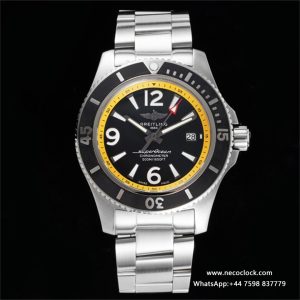 Breitling 42mm SUPEROCEAN Yellow/Black Dial SS Bracelet TF A2824