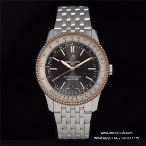 Breitling 41mm NAVITIMER RG Grey Dial SS Bracelet V7F A2824