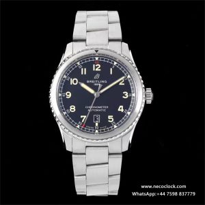 Breitling 41mm Navitimer 8 Black Dial SS Bracelet TF A2824