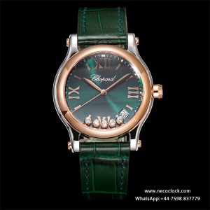 Happy Sport 30mm RG Green Dial Green Leather Strap TF A2892