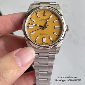 Oyster Perpetual 124300 41mm SS/SS Yellow Dial VSF VS3230