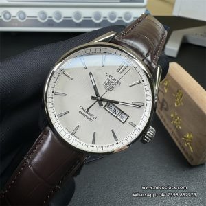 Tag Carrera Calibre 5 Automatic SS Bracelet White Dial Rose Gold Sticker OF SW 200 41mm