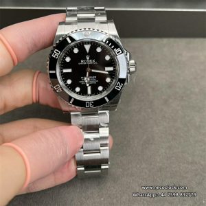 Submariner 124060LN No Date 41mm SS/SS Black Dial VF DD3230