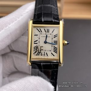 Tank Louis 33.7x25.5mm YG/LE Silver Dial AF Quartz