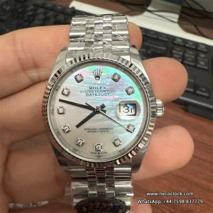 DateJust 126234 36mm White mother-of-pearl Diamond Jubilee Bracelet VF DD3235