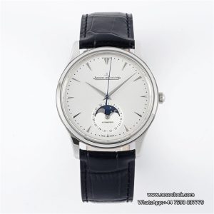 Master Ultra Thin Moonphase SS/LE White Dial ZF V2 A925 Super  39mm Black Leather Strap