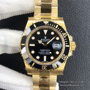 Submariner YG 40mm 116618LN 904L Ceramic Black Dial YG Bracelet VSF VS3135