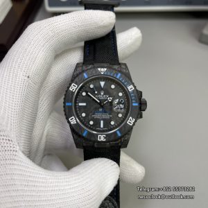 DIW Submariner 40mm Forged Carbon Blue Element Black Dial Black Nylon Strap VSF VS3135