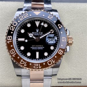 GMT-Master II 126711 CHNR Root Beer 904L Black/Brown Ceramic Bezel RG/SS Oyster Bracelet C+F SH3285