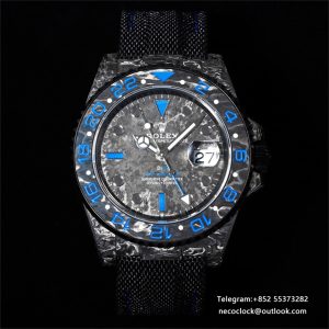 VSF VR3186 DIW GMT-Master II   Carbon Blue Bezel Black Dial  Black Nylon Strap