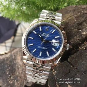 DateJust 41mm 126334 Fluted Bezel Motif Blue Dial Jubilee Bracelet VSF VS3235 V2