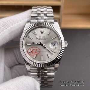 DateJust 41mm 126334 Fluted Bezel Silver Dial Jubilee Bracelet VSF VS3235 V2