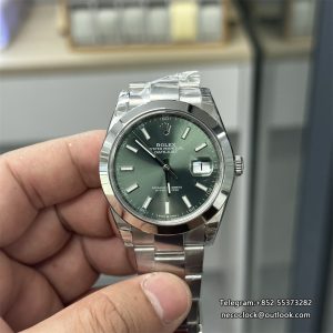 DateJust 41mm 126300 Smooth Bezel Mint Green Dial Oyster Bracelet VSF VS3235