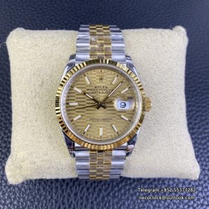 DateJust 36mm Fluted Bezel Gold Motif Dial YG/SS Jubilee Bracelet VSF VS3235