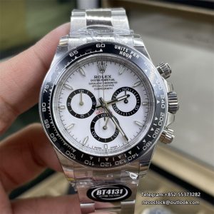 Daytona 126500  Ceramic Bezel White Dial Panda SS Bracelet BTF DD4131