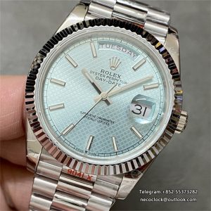 DayDate 40MM Ice Blue Dial President Bracelet GMF A2836 Tungsten