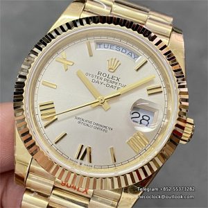 DayDate 40MM YG Silver Dial Roma Marker YG President Bracelet GMF A2836 Tungsten