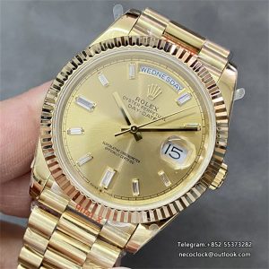 DayDate 40MM YG YG Dial Diamond Marker YG President Bracelet GMF A2836 Tungsten