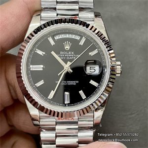 DayDate 40MM Black Dial Diamond Marker President Bracelet GMF A2836 Tungsten