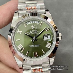 DayDate 40MM Smooth Bezel Green Dial Roma Marker President Bracelet GMF A3255